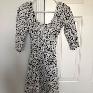 Women’s Hollister black and white flowered dress